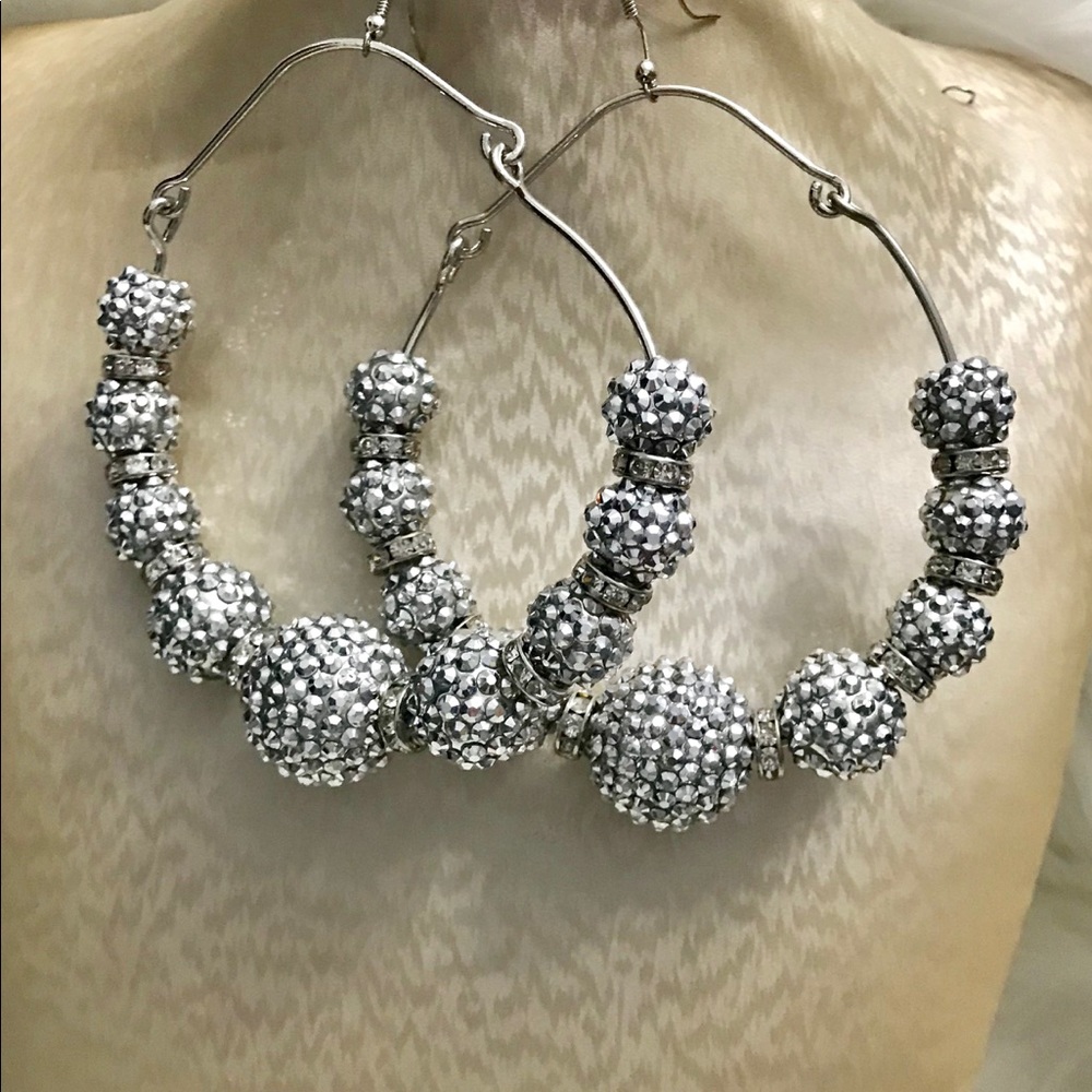 Silver hoops